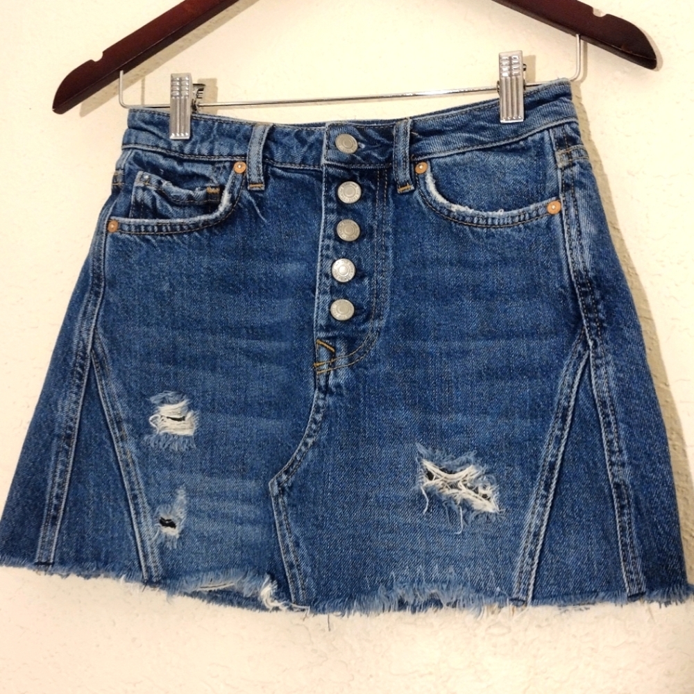 Free people We The Free Denim A Line Skirt - Picture 4 of 8